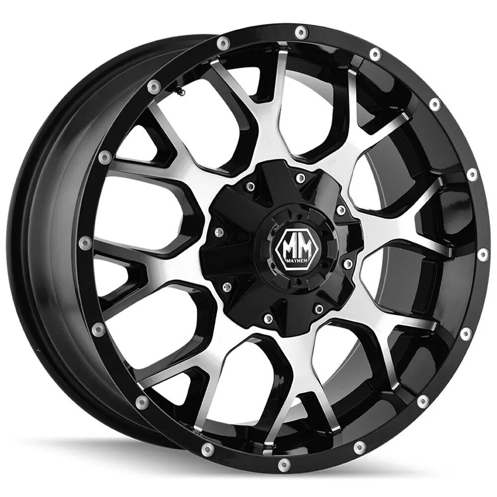 Mayhem Wheels 8015 Warrior Black Machined 1