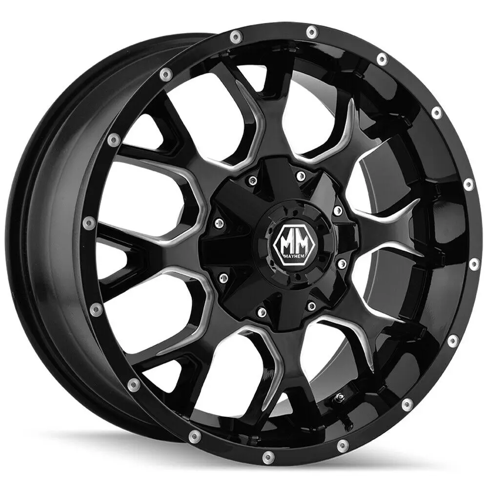 Mayhem Wheels 8015 Warrior Black Milled 3
