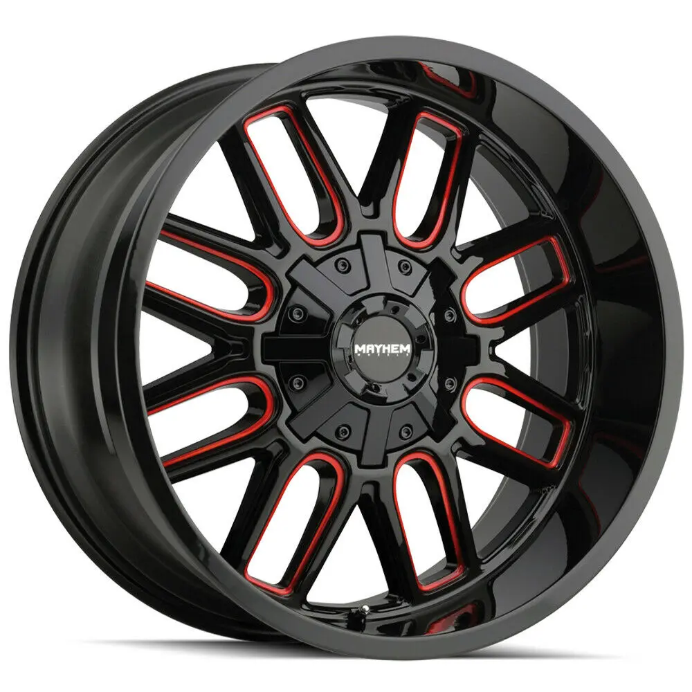 Mayhem Wheels 8107 Cogent Black Red 1