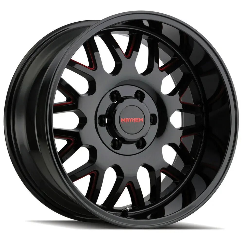 Mayhem Wheels 8110 Tripwire Black Red 1