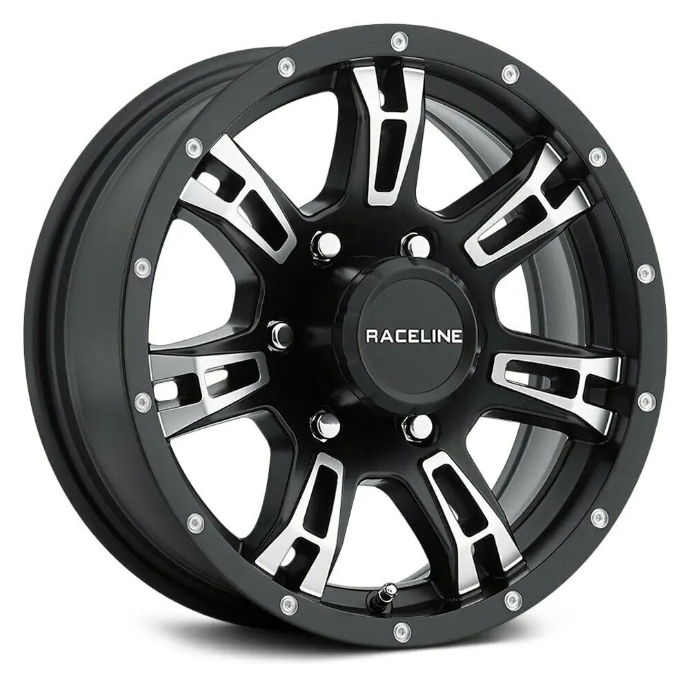 Raceline Wheels 840 Arsenal Trailer Black Machined 3