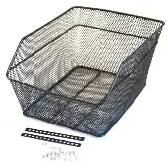 Bpw Mesh Wire Fixed Rear Basket 38X29x18cm Black (8836) 1