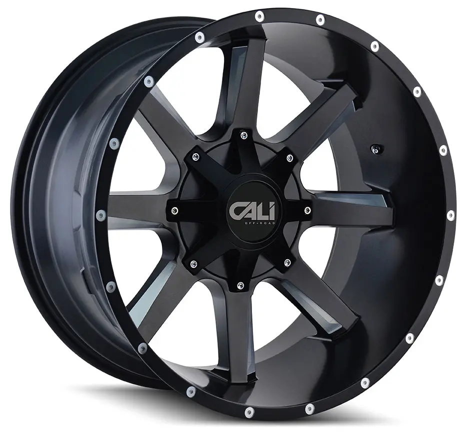 Cali Off-Road Wheels 9100 Busted Black Milled 1