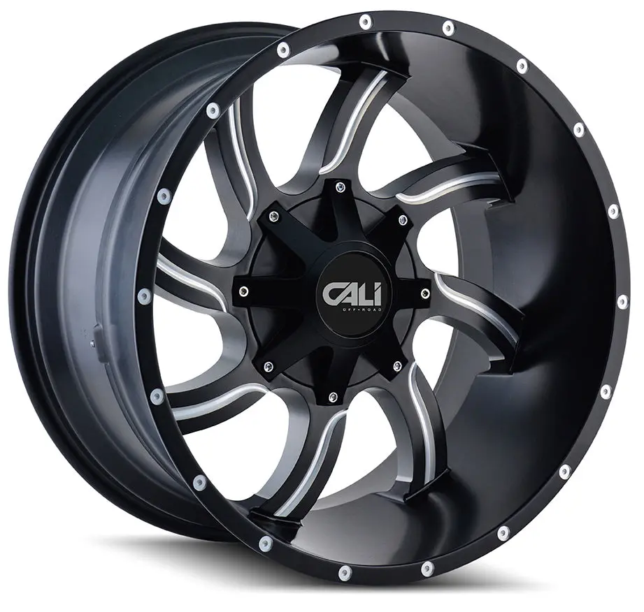 Cali Off-Road Wheels 9102 Twisted Black Milled 1