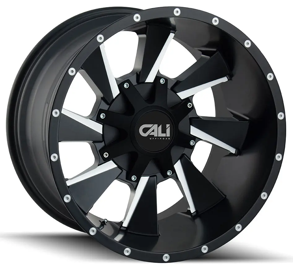 Cali Off-Road Wheels 9106 Distorted Black Milled 1