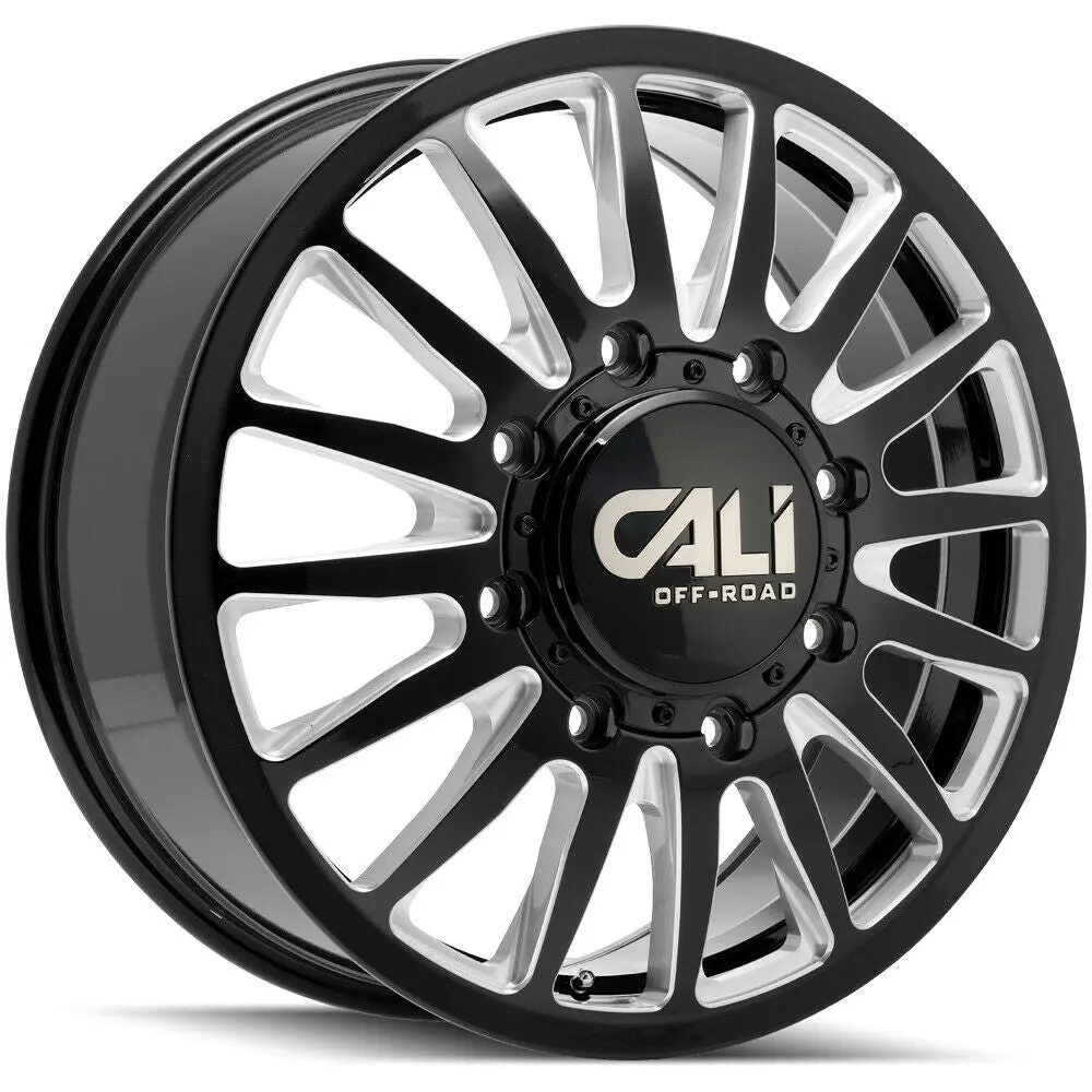 Cali Off-Road Wheels 9110D Summit Dually Black Milled 1