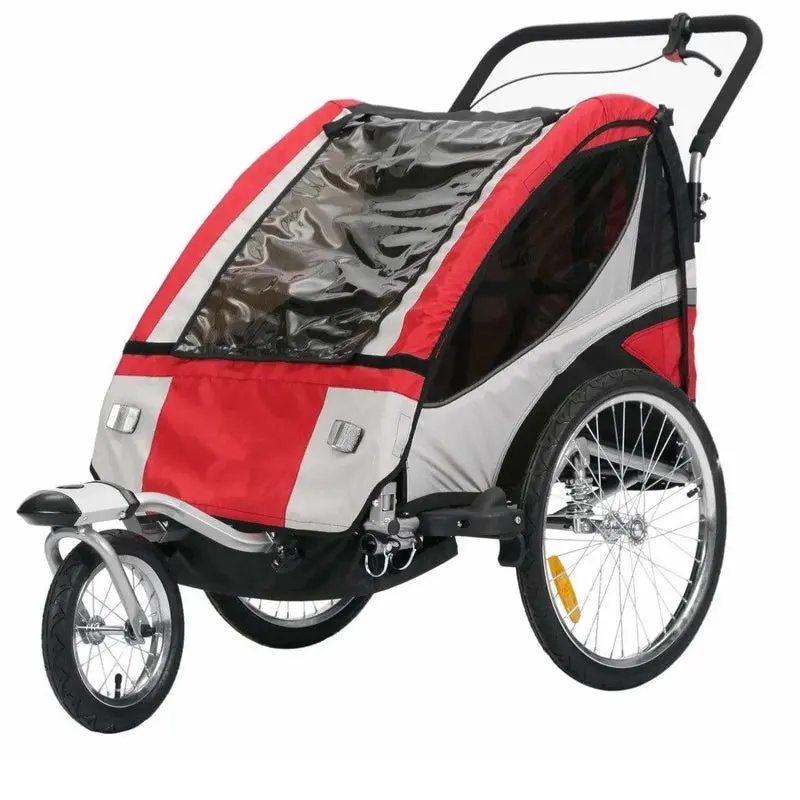 Proseries Kids 2-In-1 Trailer/Jogger - Red 1