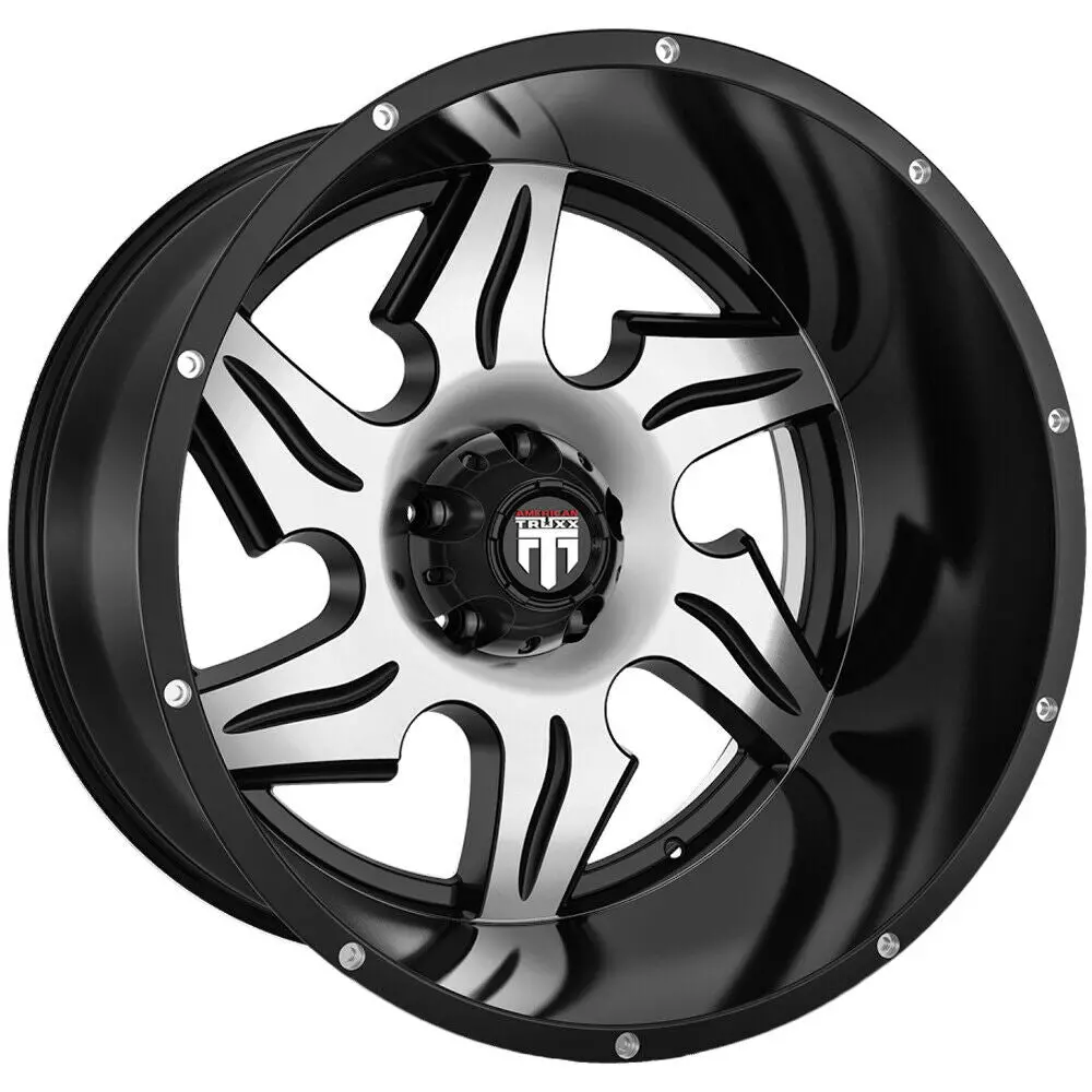 American Truxx Wheels At163 Ninja Black Machined 1