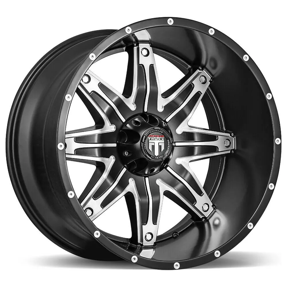 American Truxx Wheels At185 Lonestar Black Machined 1