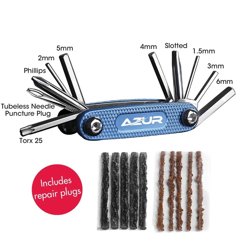 Tool Azur 10 Function Tubeless Folding Multitool With Plugs 1