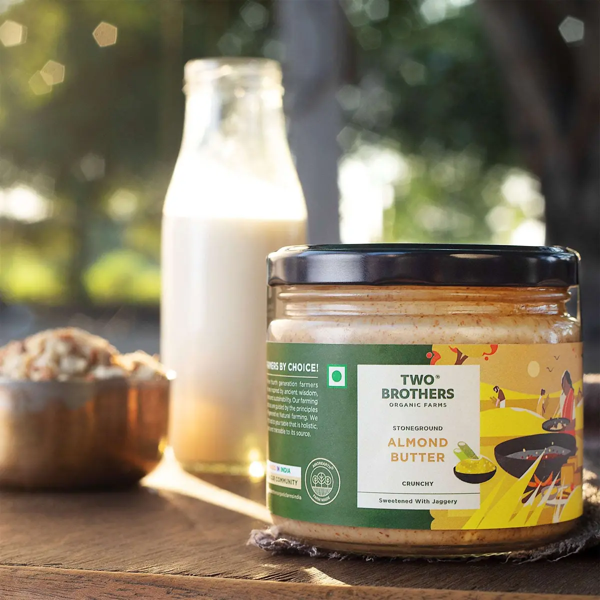 Almond Butter With Jaggery, Crunchy 300G 1