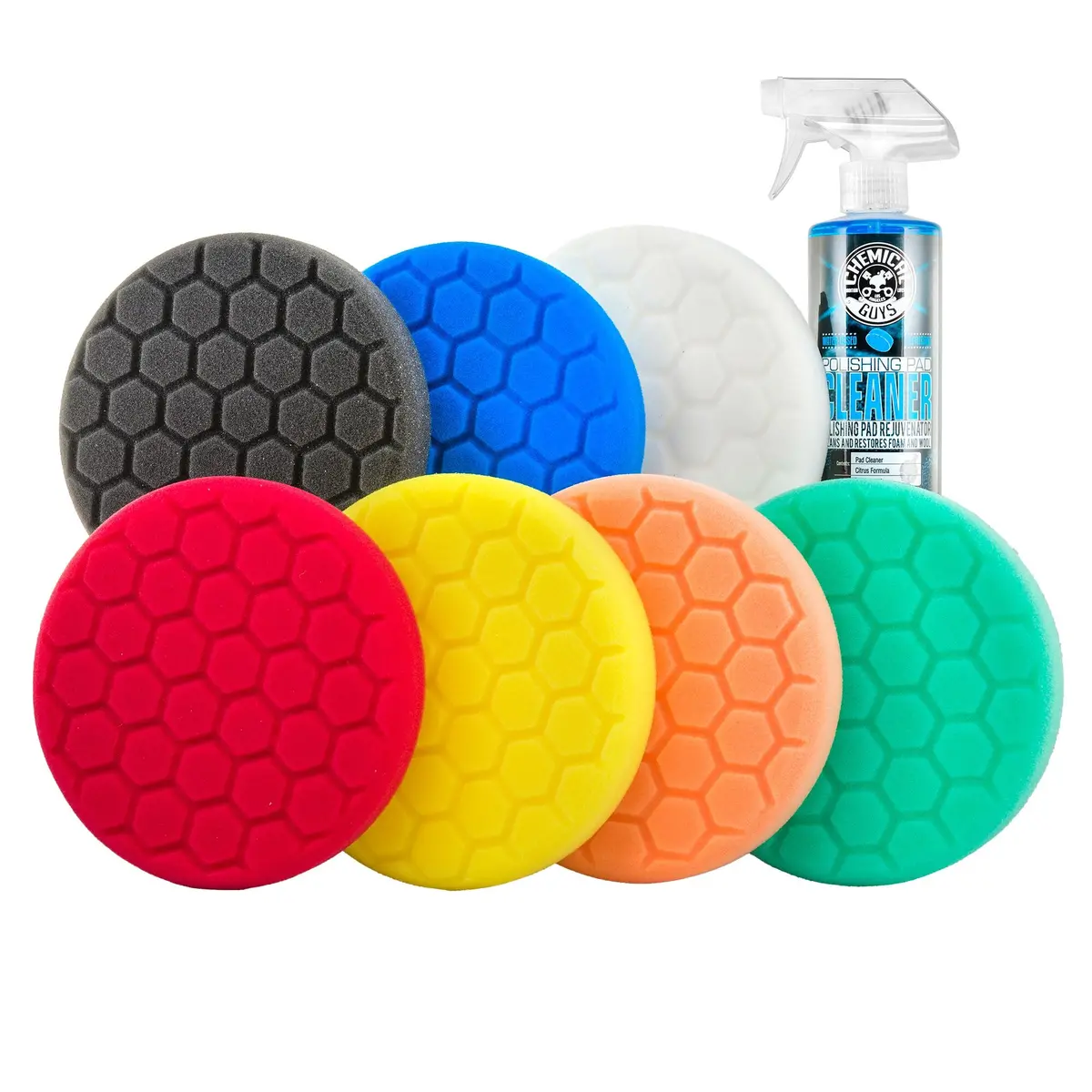 Wax & Polish 6.5" Buffing Pad Variety Pack W/Polishing Pad Cleaner 1