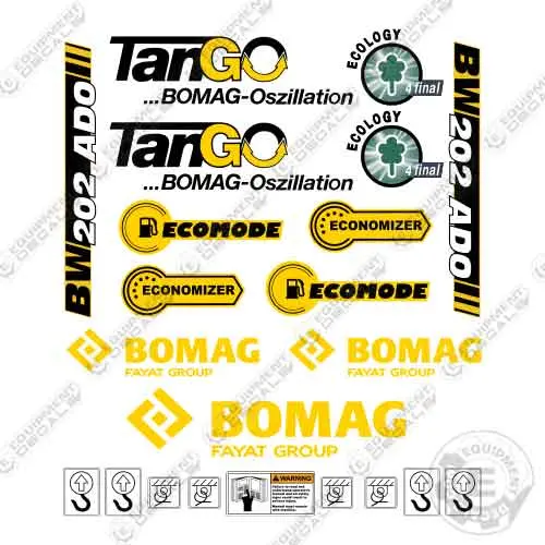 Fits Bomag Bw202ado-5 Decal Kit 1