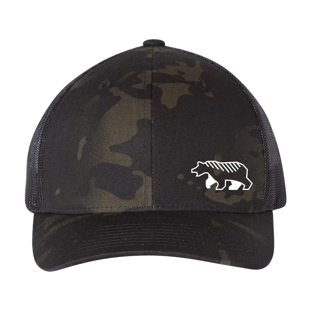 Black Multicam Bear Hat 1