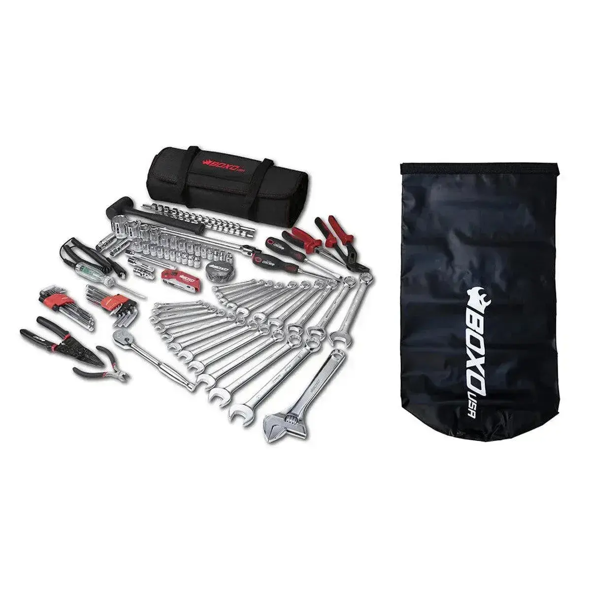Boxo Combo Tool Roll | 82-Piece Metric And Sae Tool Roll And Dry Bag 1