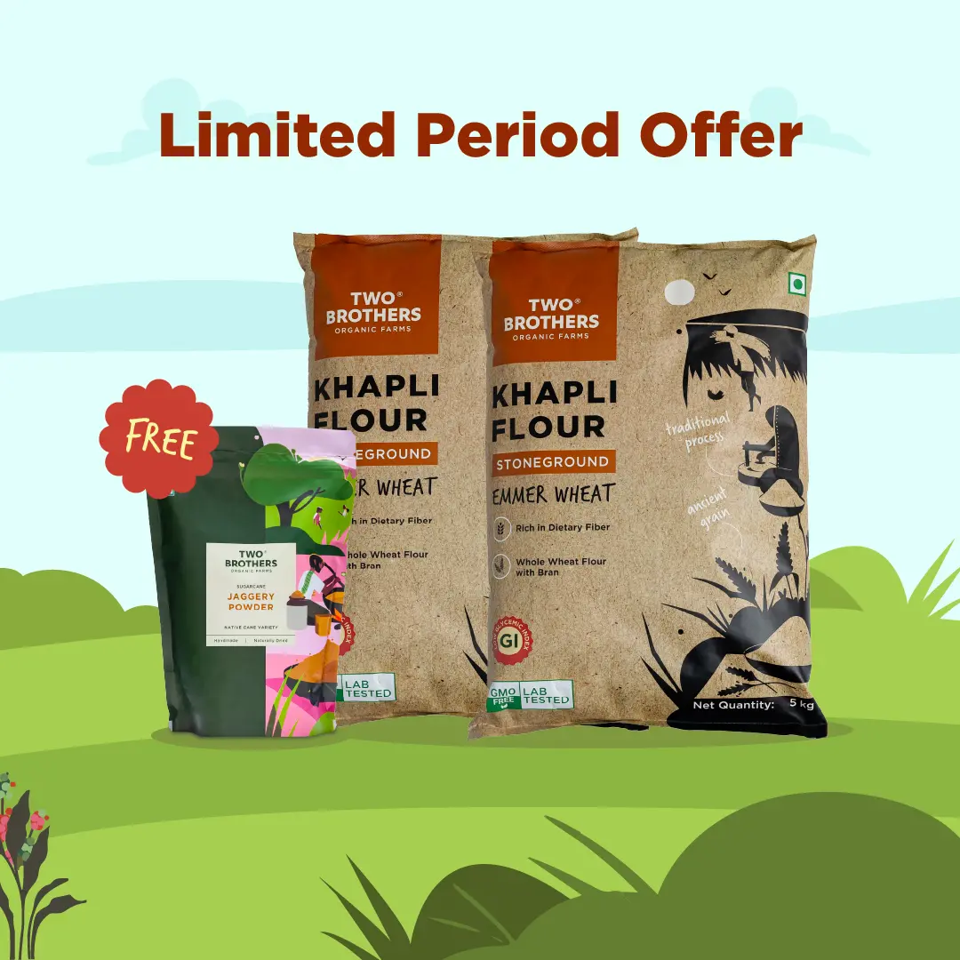 Free Jaggery Powder(2Kg) With Khapli Atta(10Kg) - Daily Dose Of Digestion 1