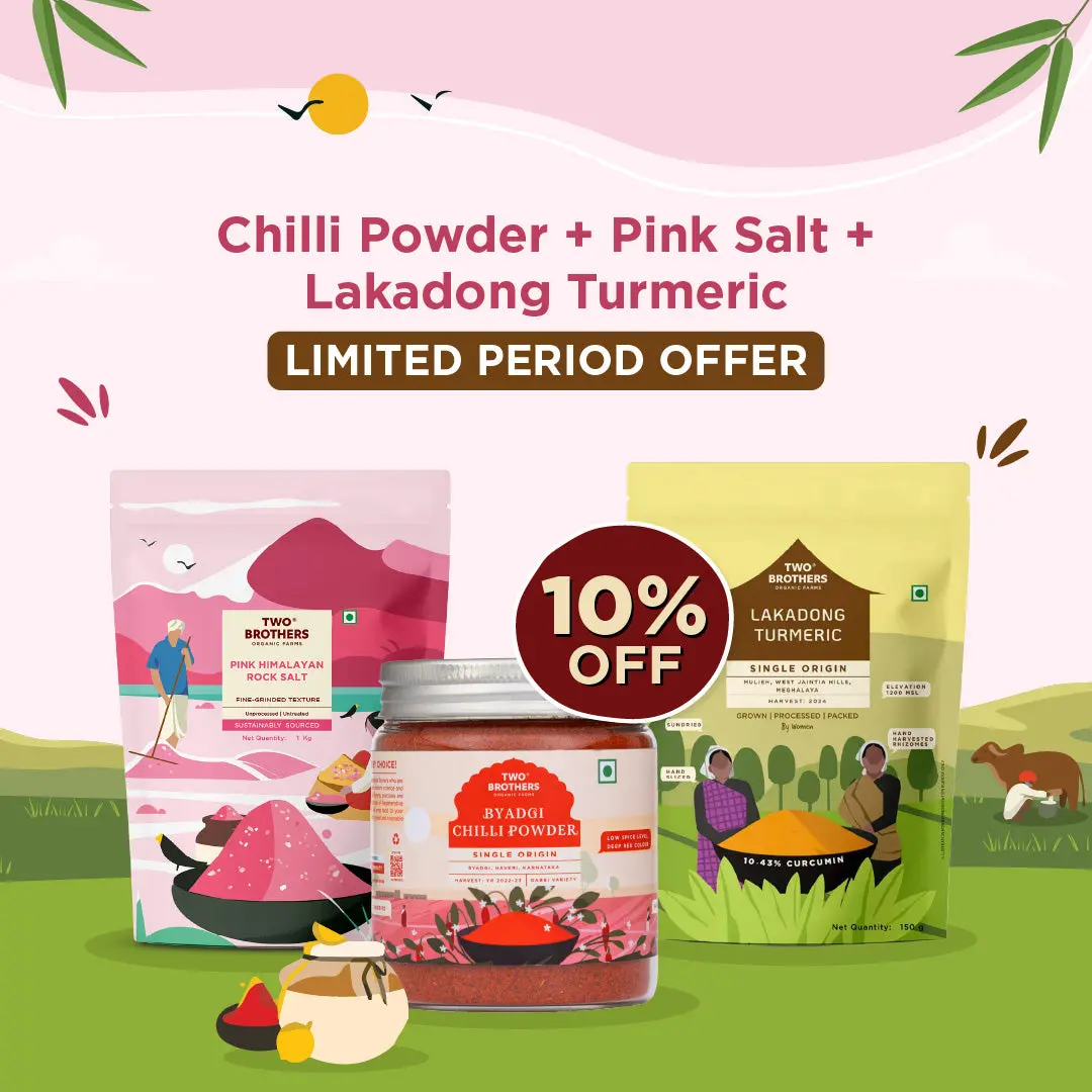 Pink Salt + Chilli Powder + Lakadong Turmeric 1