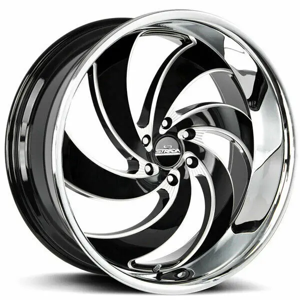 Strada Classics Wheels C06 Retro 6 Black Milled Ss Lip 1
