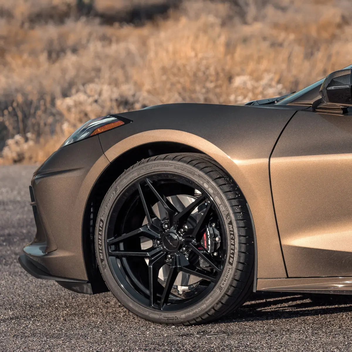 Mrr Wheels Flow Forge M755 Fit Corvette Black 4