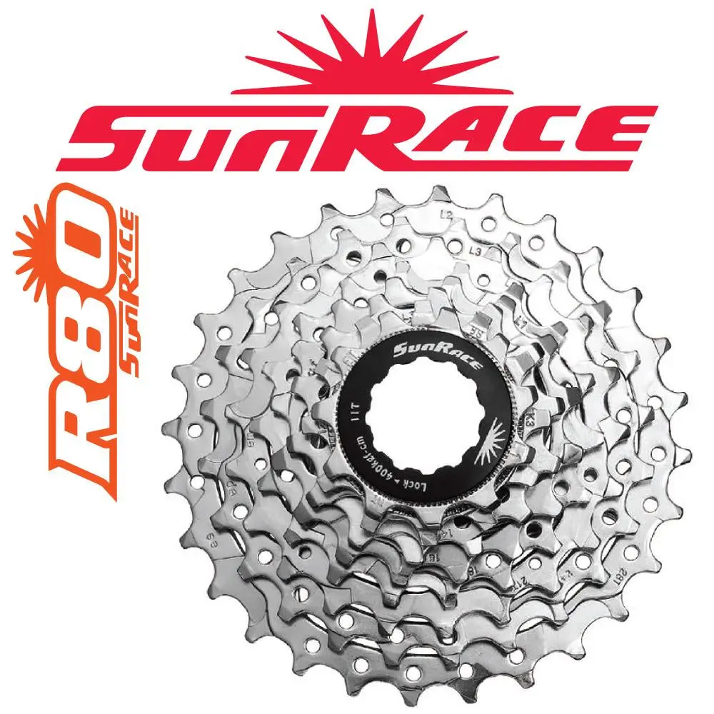 Cassette 8 Speed 11-28 Sunrace R80 Silver 1