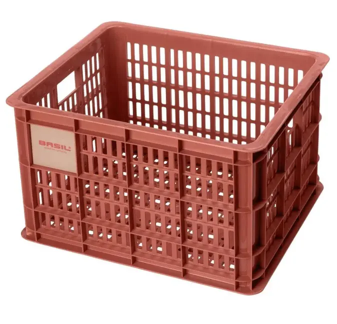 Basil Bicycle Crate Mik Med 27L Rear Basket Terra Red 1