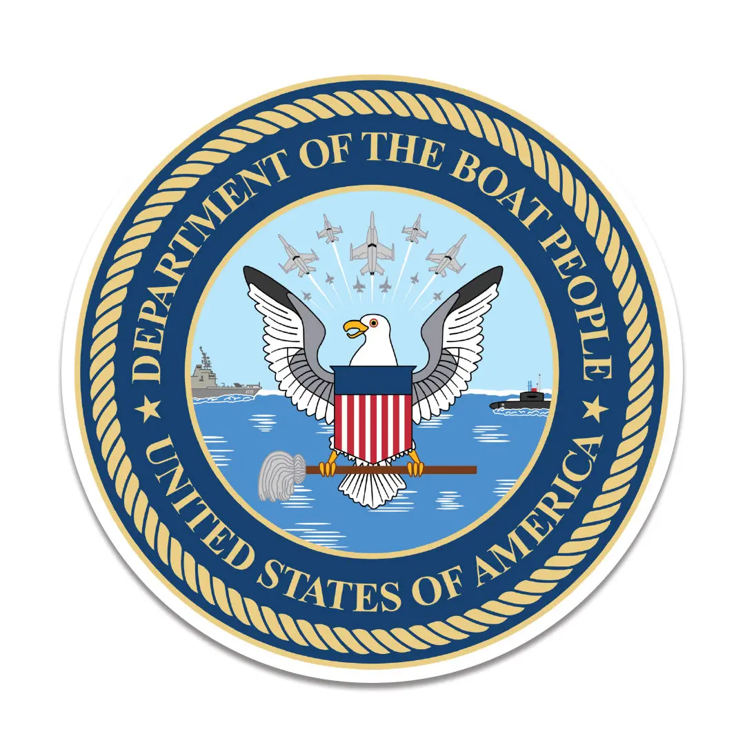 Department Of The Boat People Sticker 1