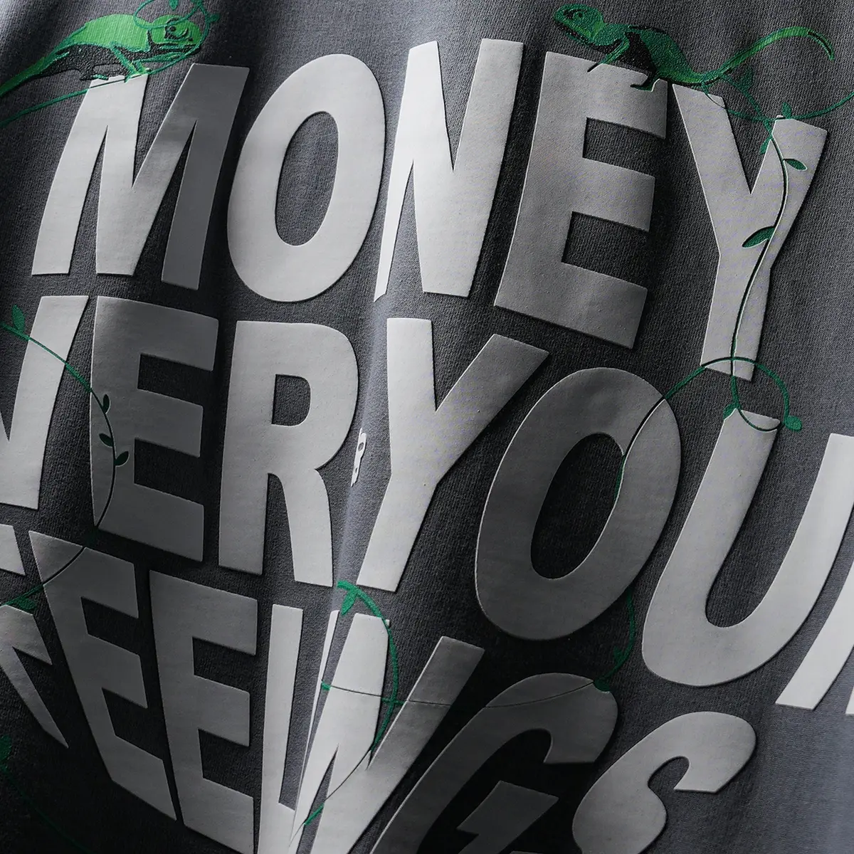 Grey Materialistic T-Shirt 3