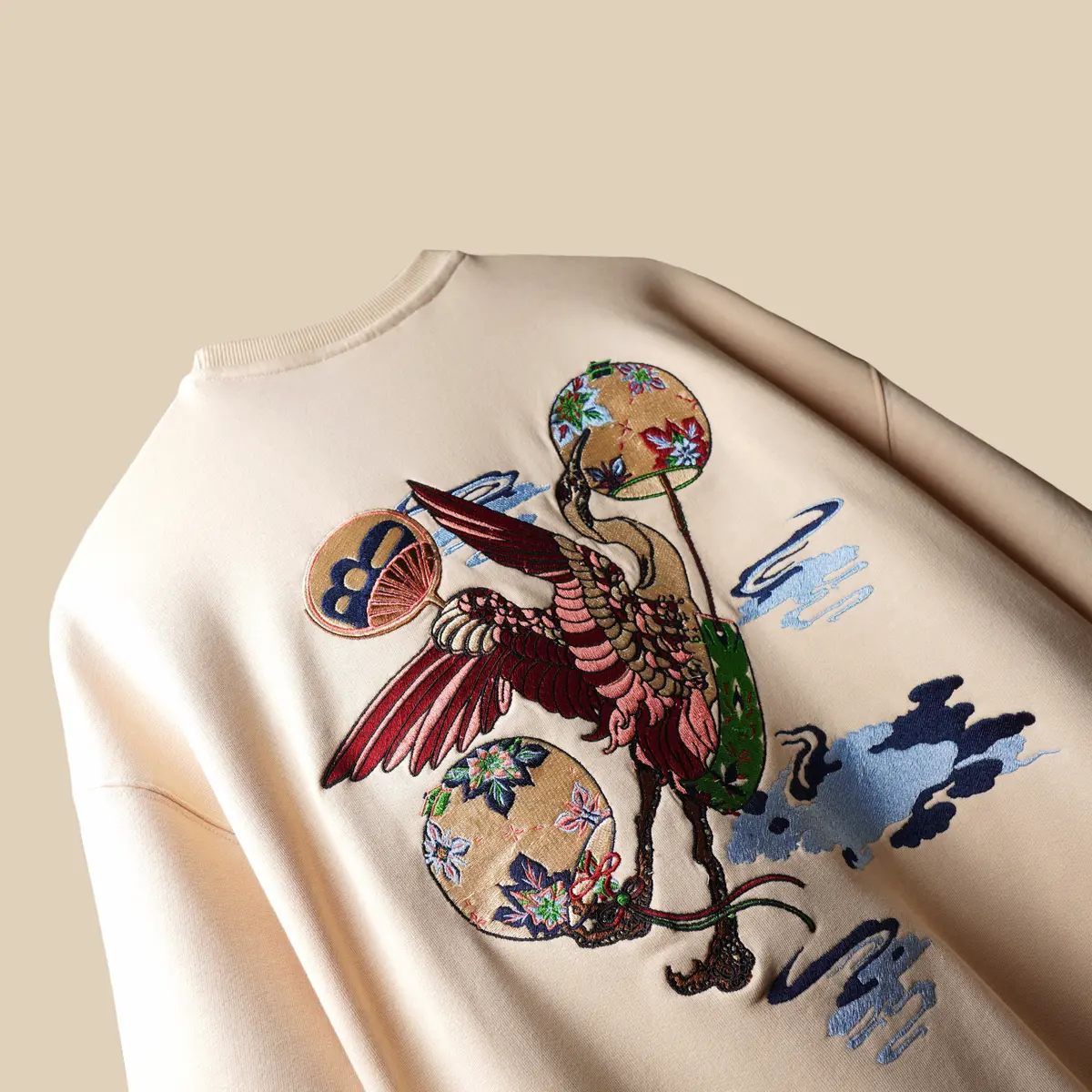 Cream Crane T-Shirt 3
