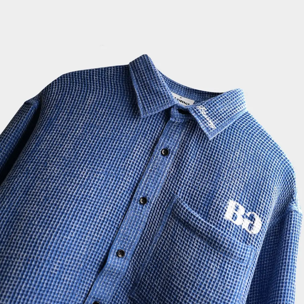 Blu Waffle Shirt 1