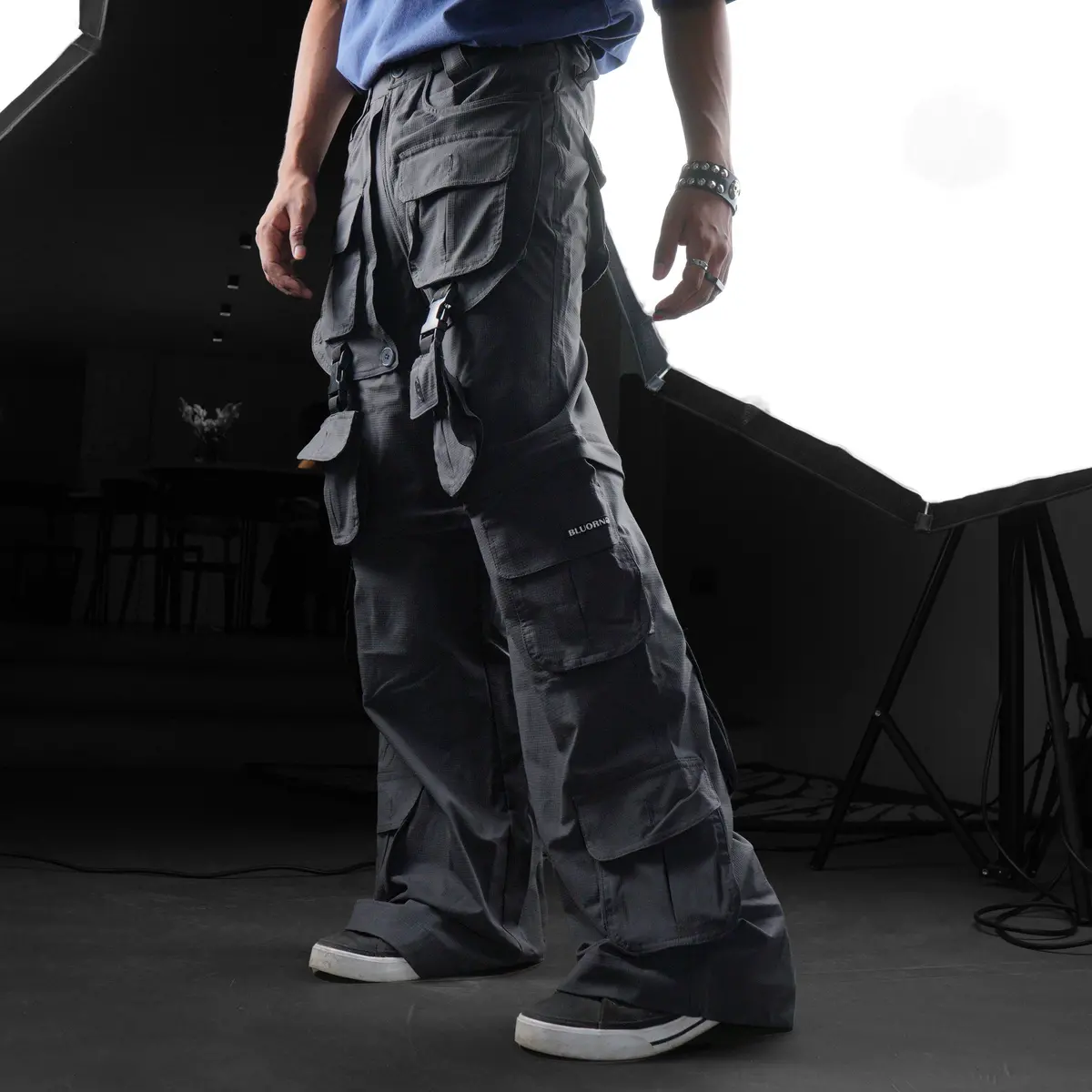 Military Grey Ripstop Cargos 1