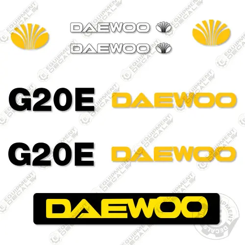 Fits Daewoo G20e Forklift Decal Kit 1