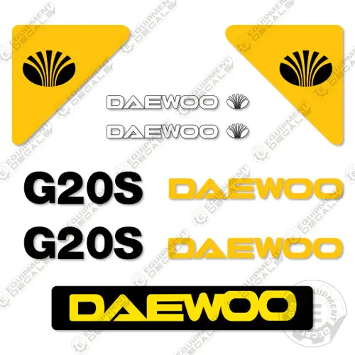 Fits Daewoo G20s Forklift Decal Kit 1