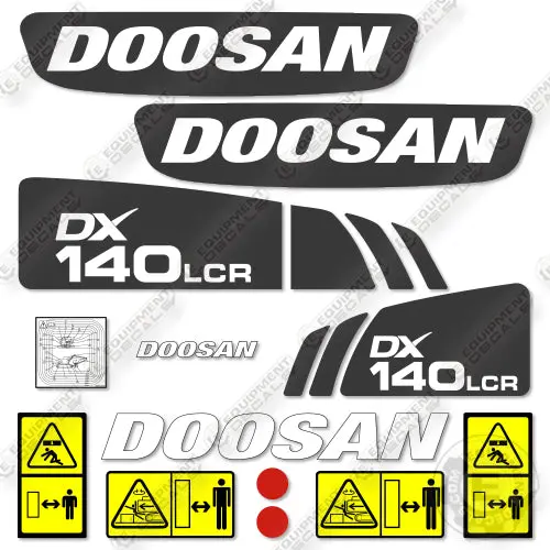 Fits Doosan Dx140lcr-3 Decal Kit Excavator 1