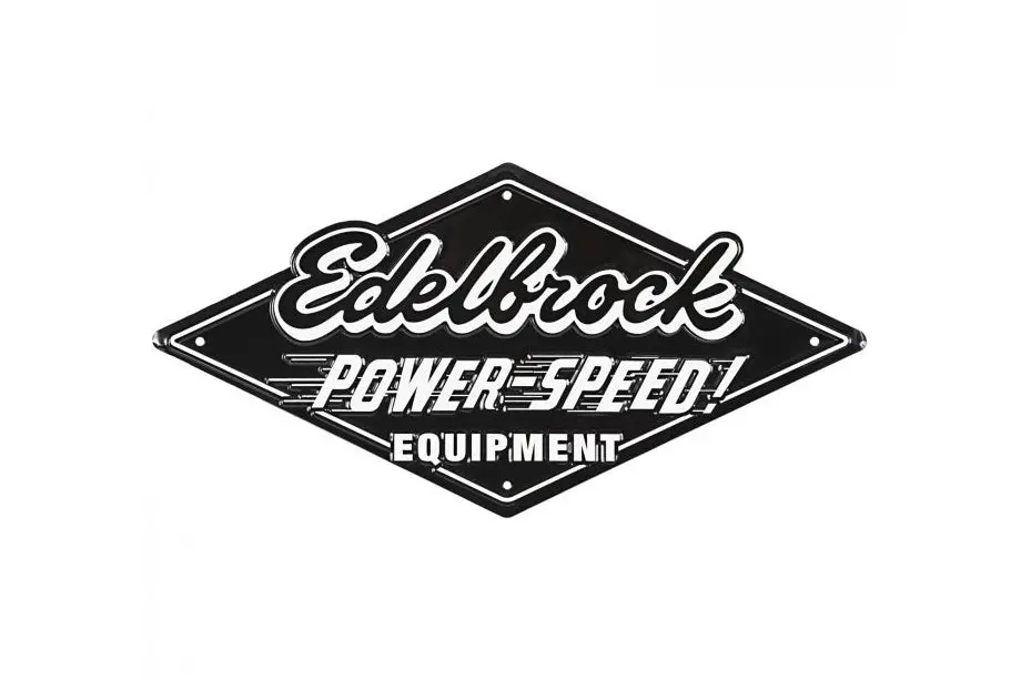 Edelbrock Power Speed Garage Tin Sign 1