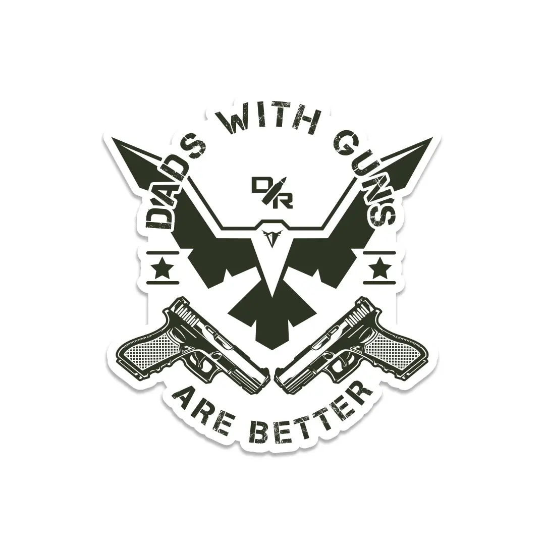Dads With Guns Sticker 1