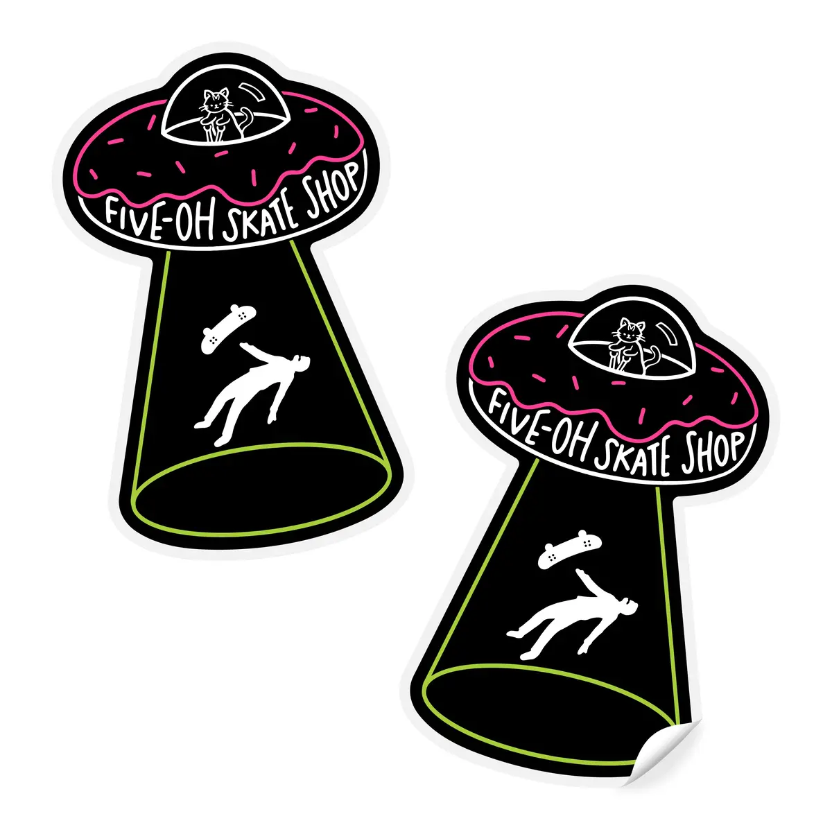 Five Oh Spaceship Sticker 1