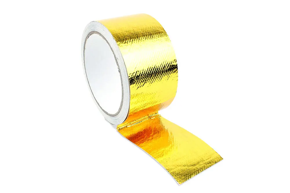 Raceflux Gold Foil Aluminum Fiberglass Heat Reflective Tape 1