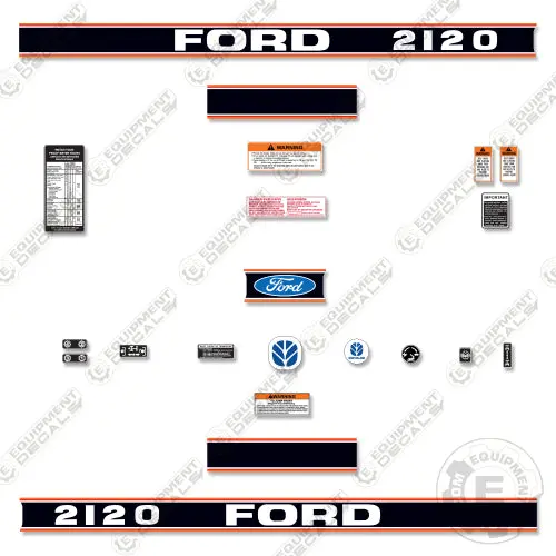 Fits Ford 2120 Decal Kit Tractor 1