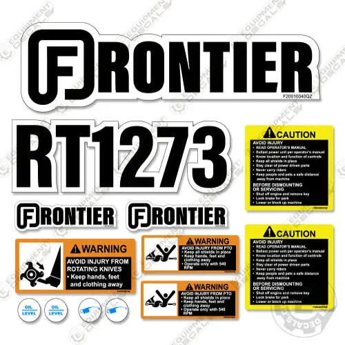Frontier Rt1273 Decal Kit Tractor Rotor Tiller 1