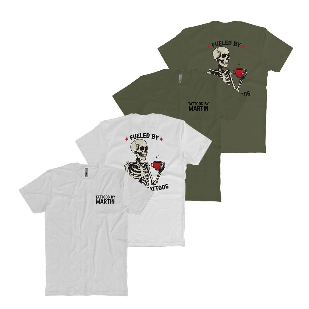 Fueled By Coffee And Tattoos T-Shirt 1