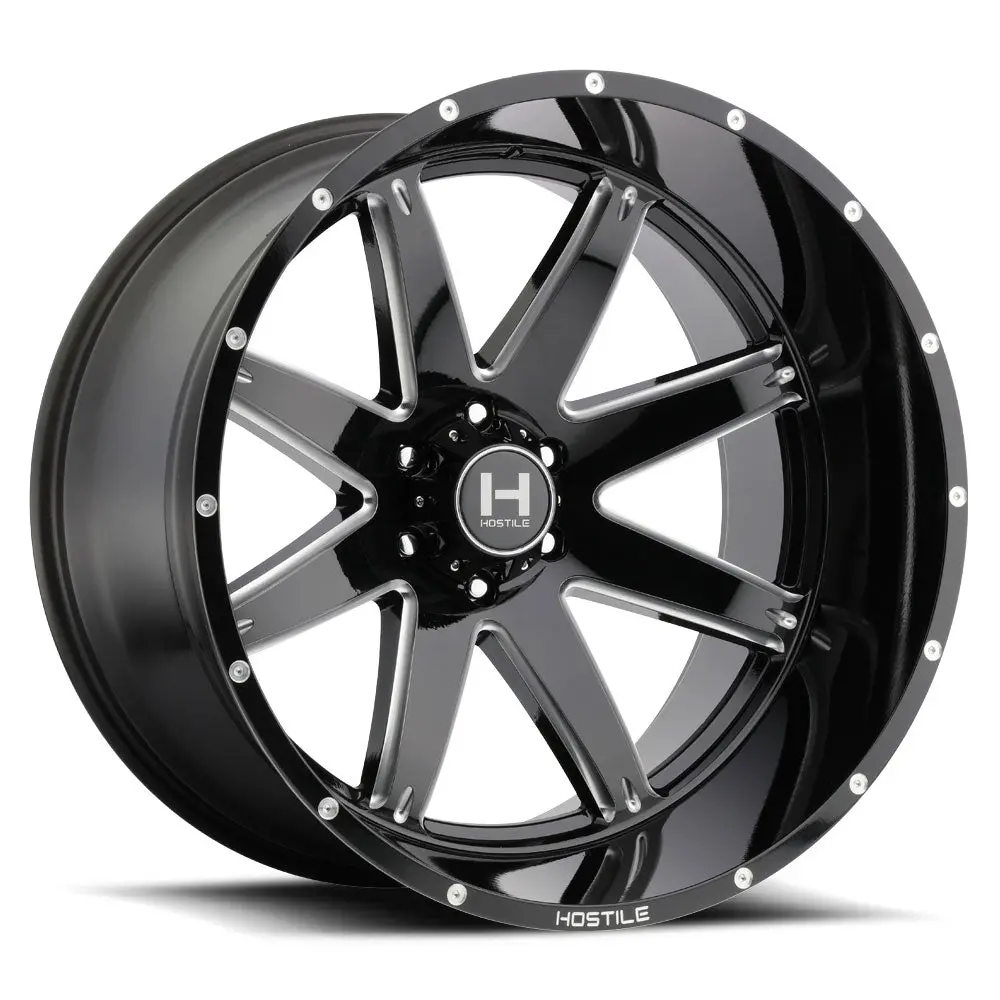 Hostile Wheels H109 Alpha Black Milled 1