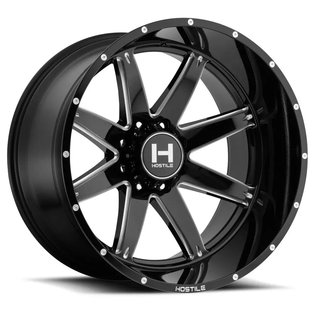 Hostile Wheels H109 Alpha Black Milled 5