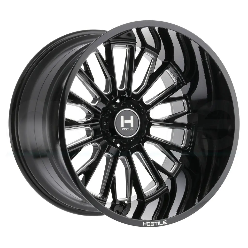 Hostile Wheels H114 Fury Black Milled 3