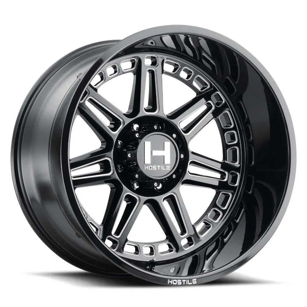 Hostile Wheels H124 Lunatic Black Milled 1