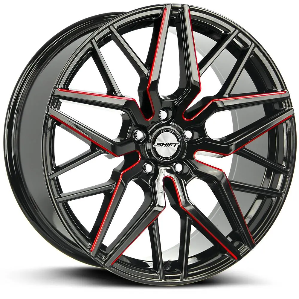Shift Wheels H33 Spring Black Milled Red 1