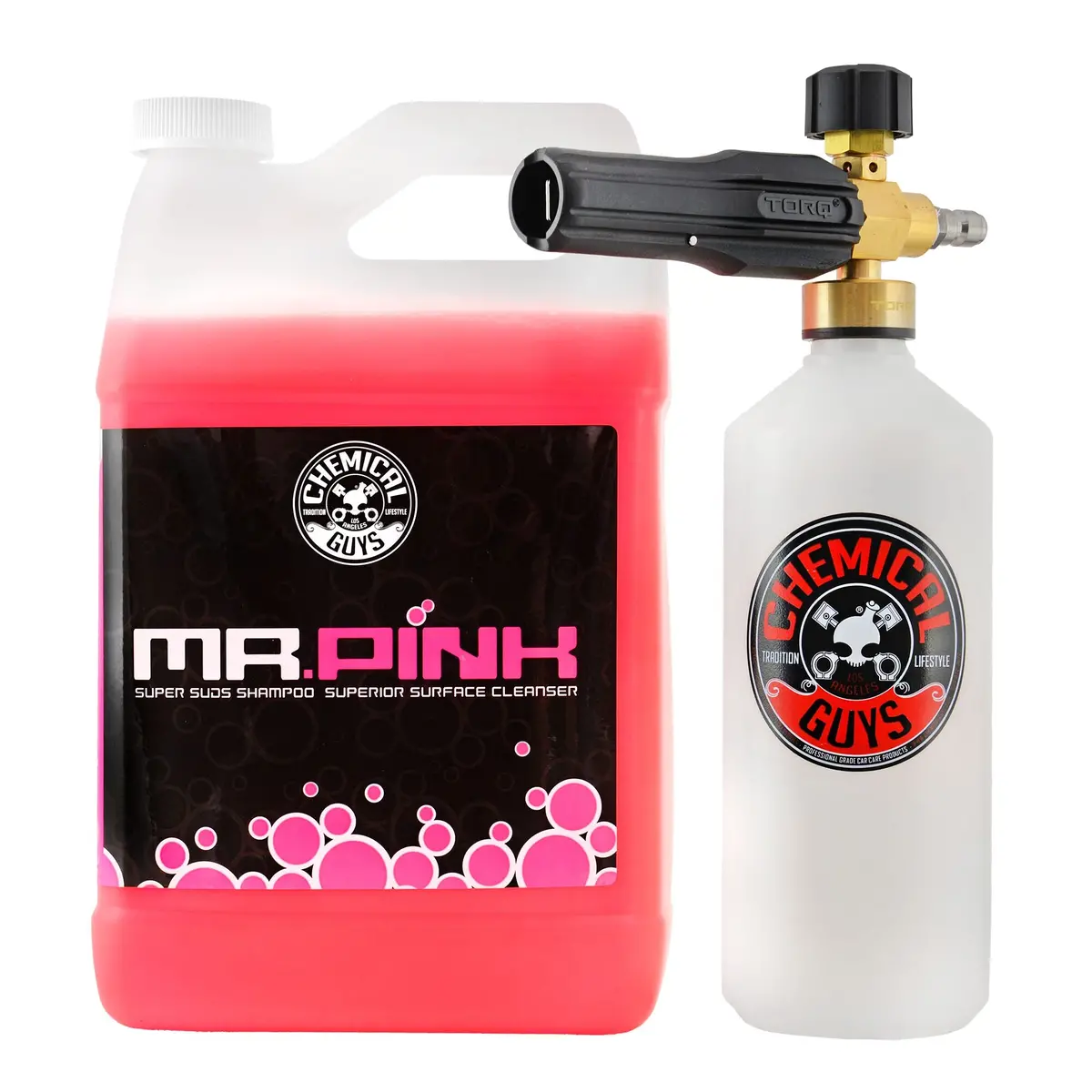 Power Spray Snow Foam Cannon W/ Mr Pink Shampoo Bundle 1