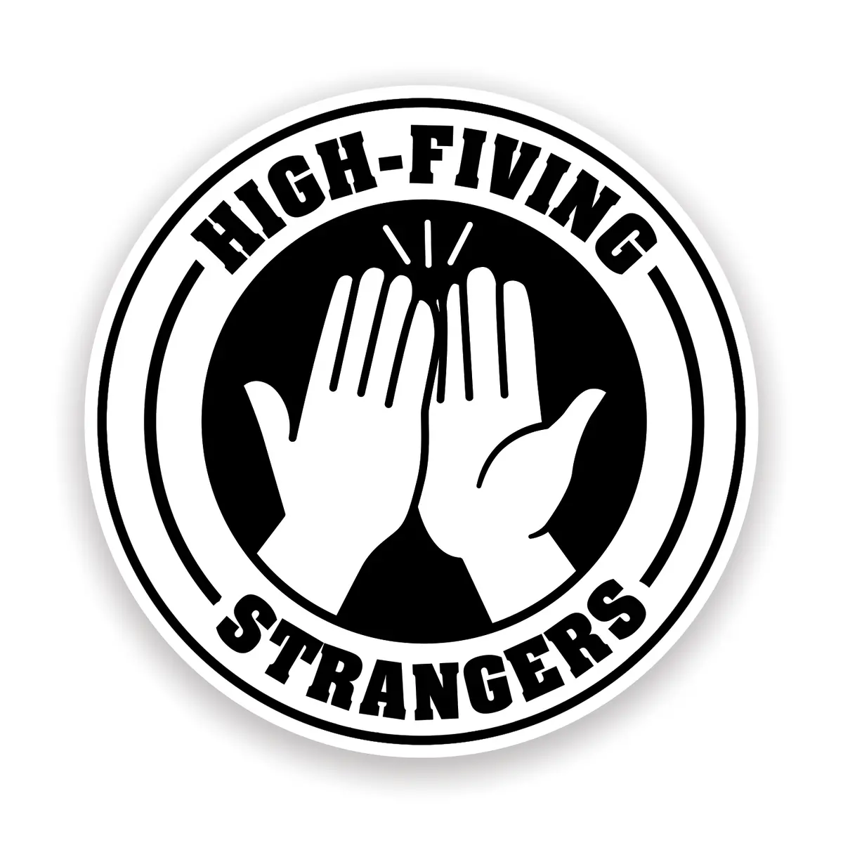 High-Fiving Strangers Logo Sticker 1