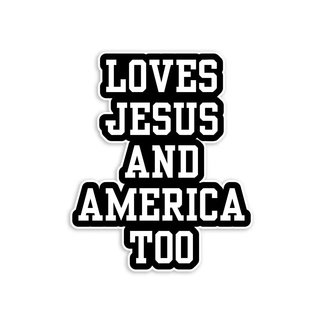 Jesus And America Sticker 1