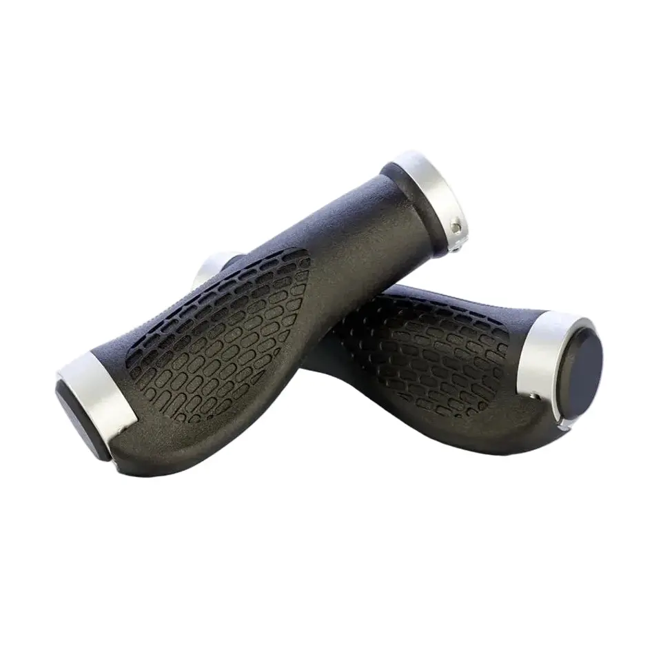 Jetblack Ergo Lock On Grips Black/Silver 1