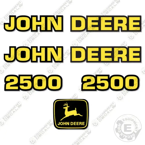 Fits John Deere 2500 Riding Mower Decal Kit 1